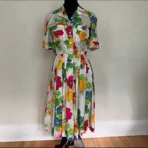 Vintage 80s Balenciaga shirt dress sz M